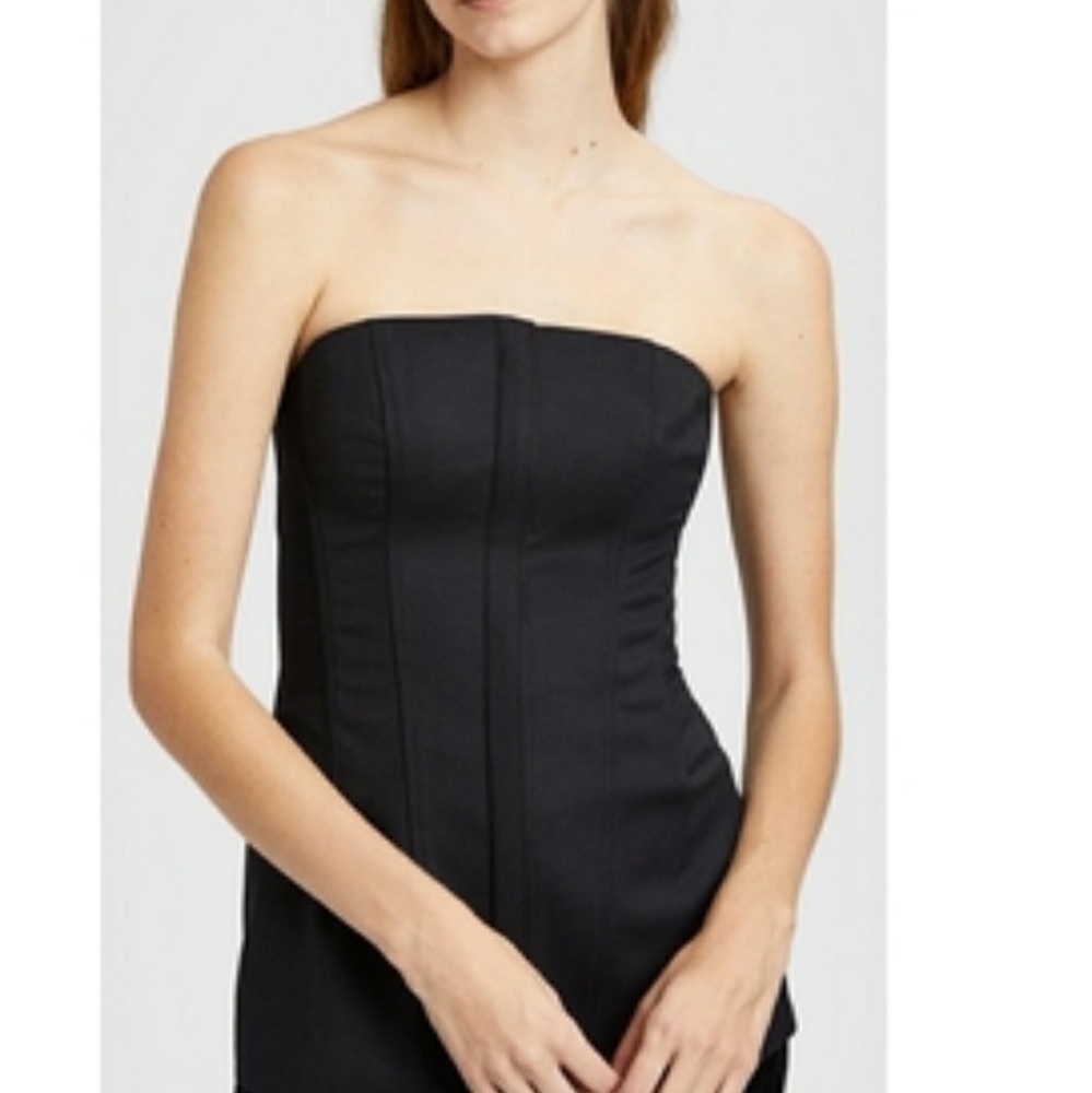 Theory Modern Bustier Zip-Front Wool Blend Top 10